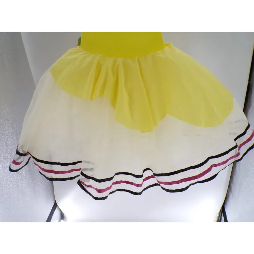 Pre-Owned Dance Costume Curtain Call C191 Large Child Yellow Ballet